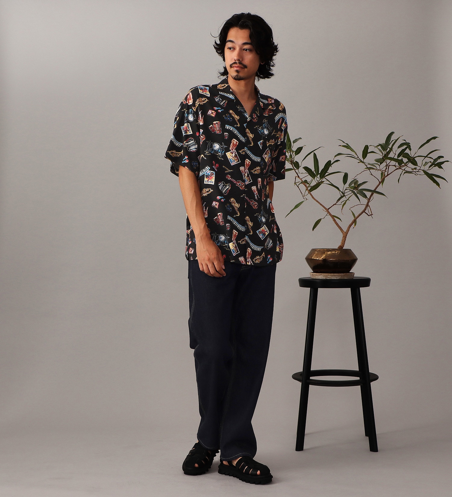 Lee(リー)の【直営店・WEB別注】ALOHA SHIRTS|トップス/シャツ/ブラウス/メンズ|ブラック