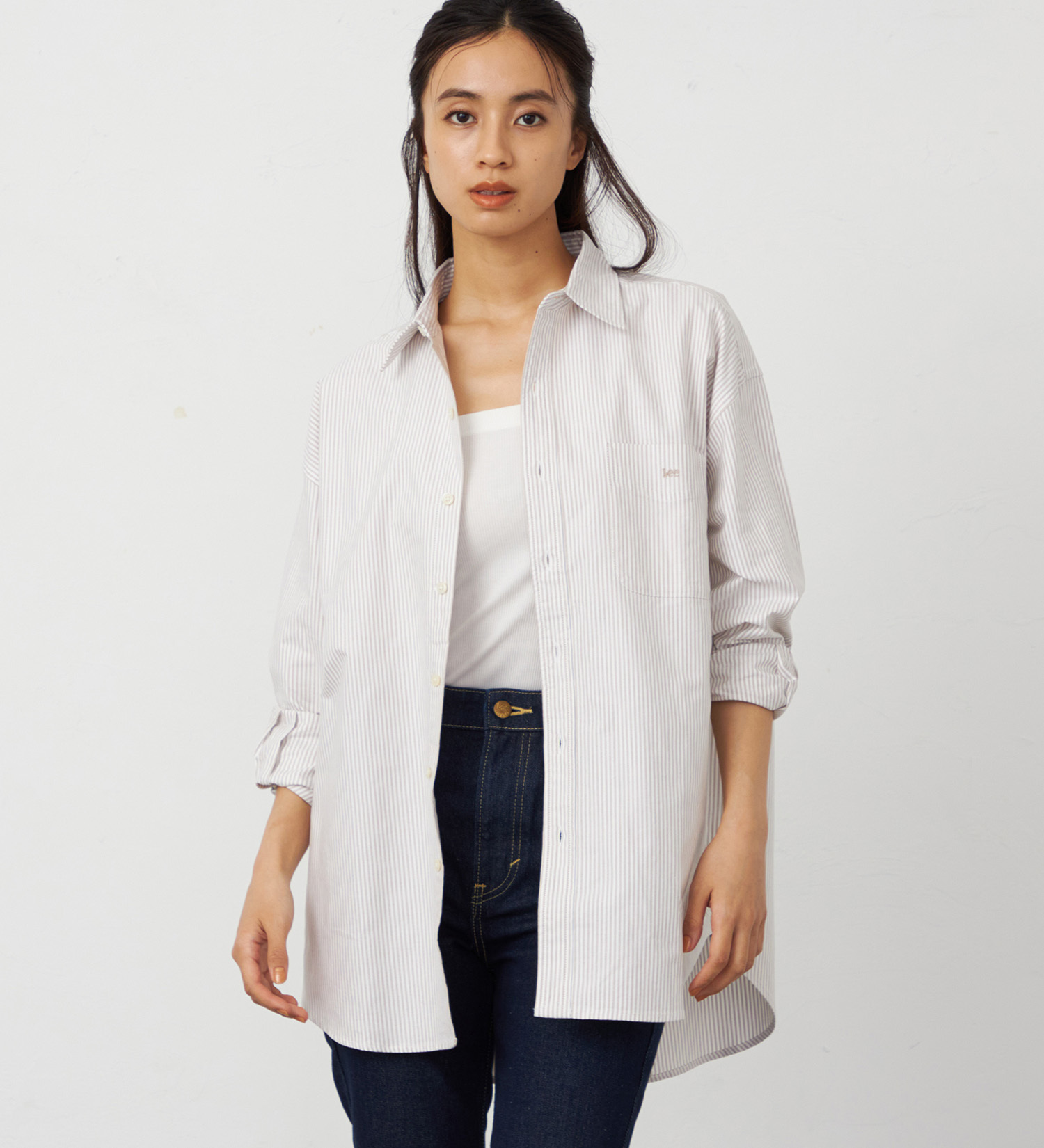 Lee(リー)の【EC/直営店別注】ビッグシャツ|トップス/シャツ/ブラウス/レディース|ベージュ