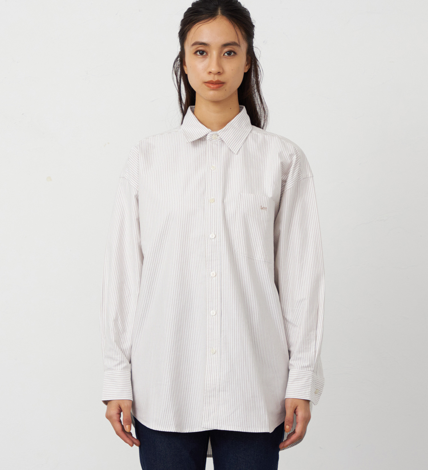 Lee(リー)の【EC/直営店別注】ビッグシャツ|トップス/シャツ/ブラウス/レディース|ベージュ