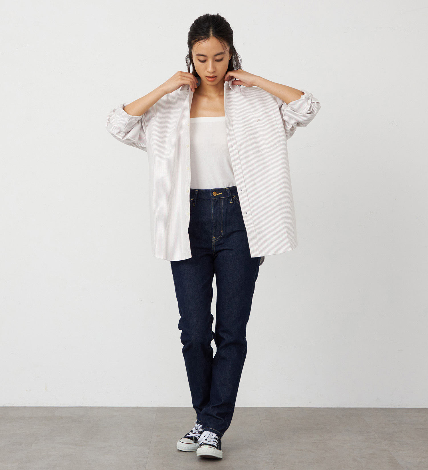 Lee(リー)の【EC/直営店別注】ビッグシャツ|トップス/シャツ/ブラウス/レディース|ベージュ