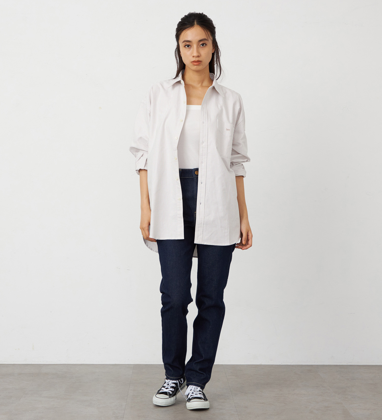 Lee(リー)の【EC/直営店別注】ビッグシャツ|トップス/シャツ/ブラウス/レディース|ベージュ