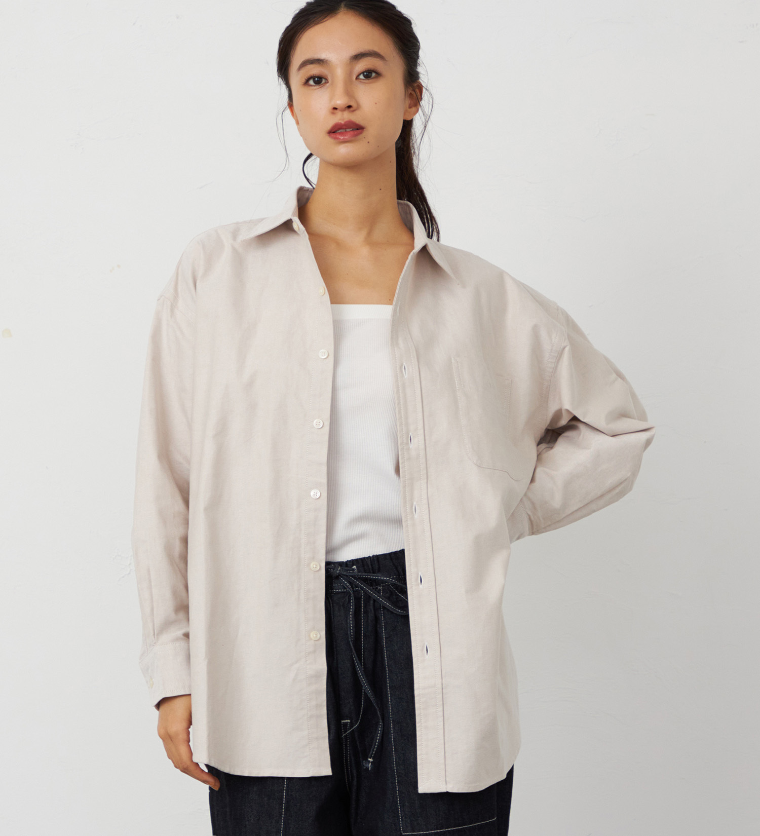Lee(リー)の【EC/直営店別注】ビッグシャツ|トップス/シャツ/ブラウス/レディース|ベージュ系その他