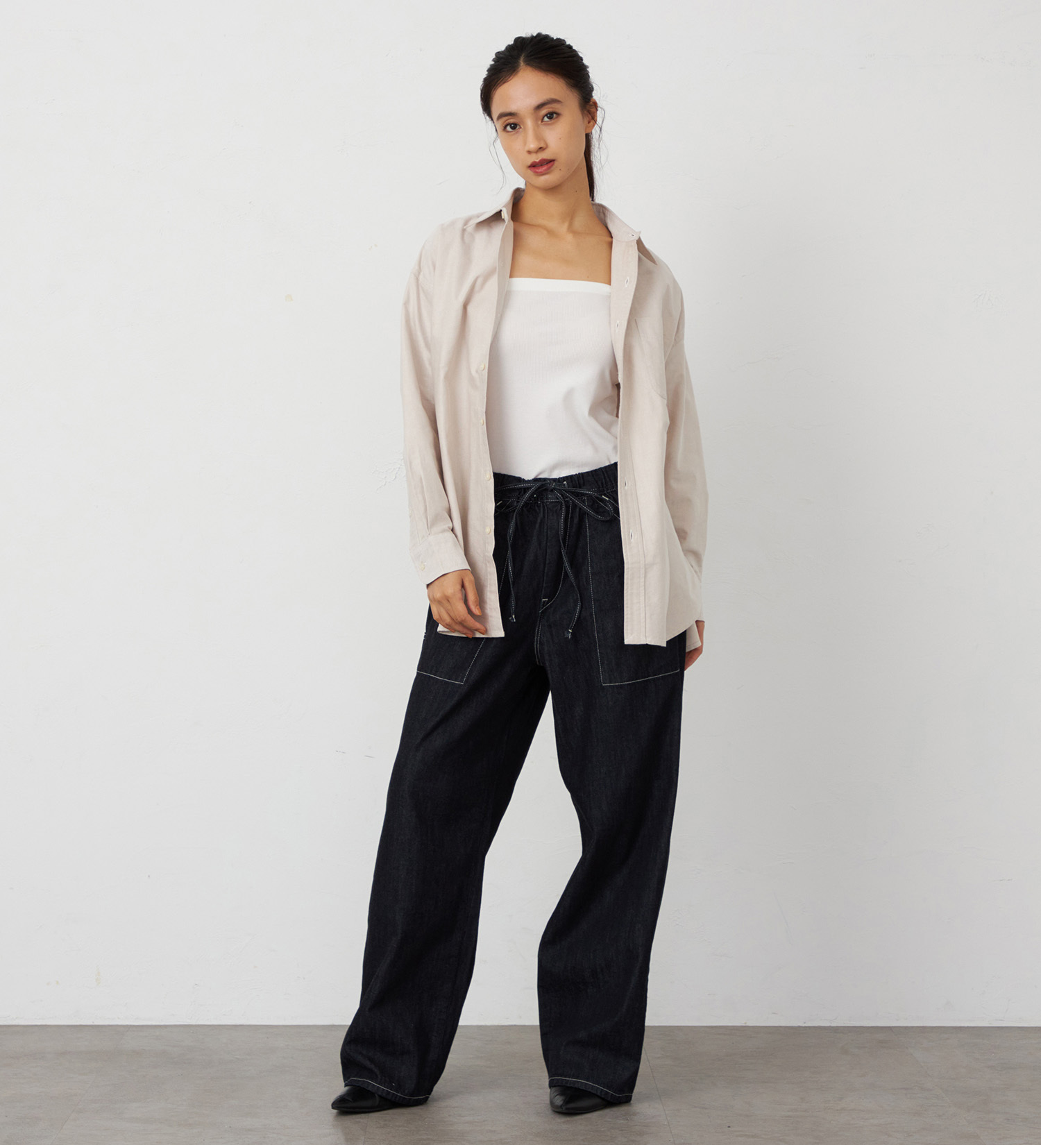 Lee(リー)の【EC/直営店別注】ビッグシャツ|トップス/シャツ/ブラウス/レディース|ベージュ系その他