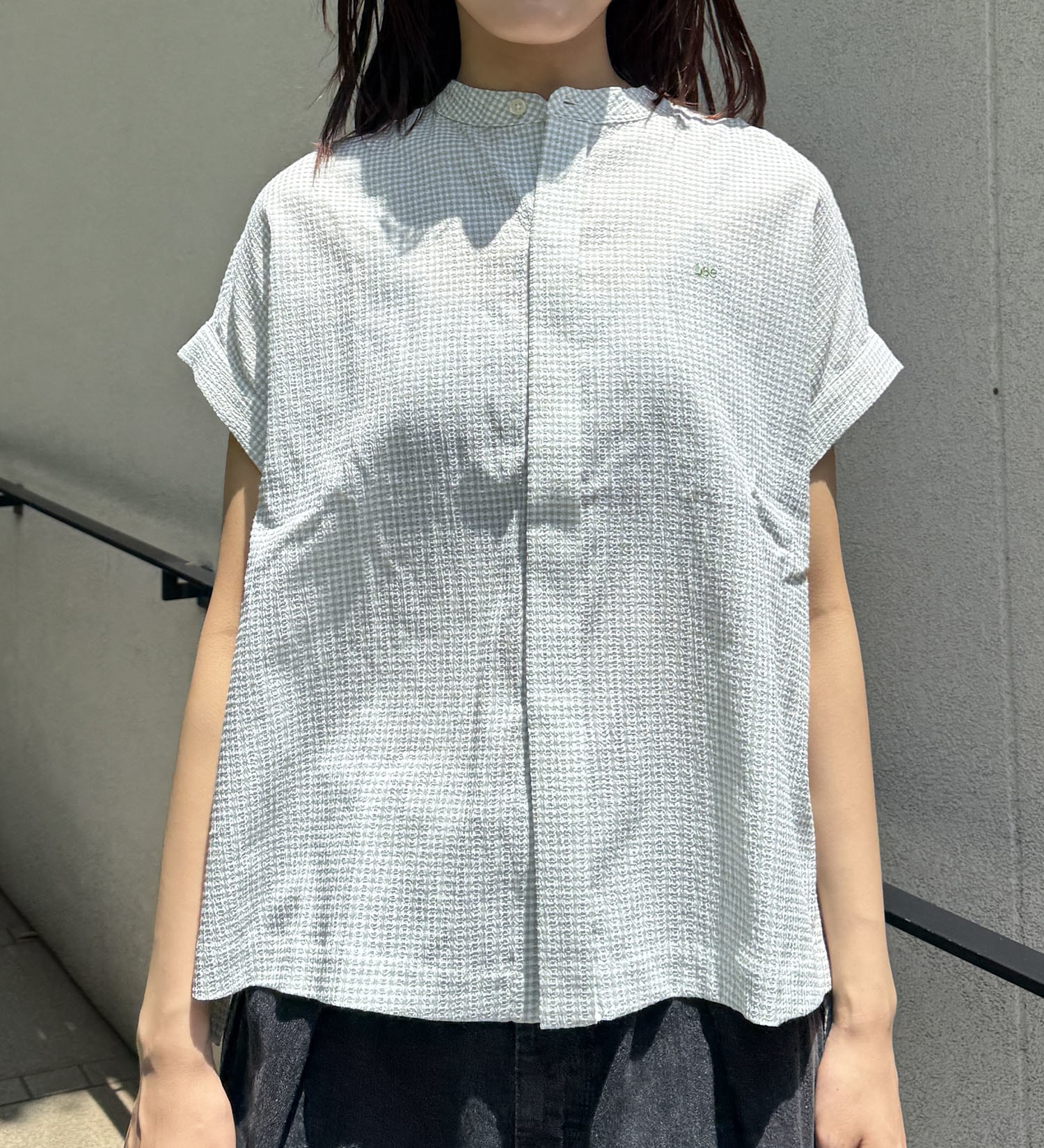 Lee(リー)の【おまとめ割】フレンチスリーブチェックシャツ|トップス/シャツ/ブラウス/レディース|ミント