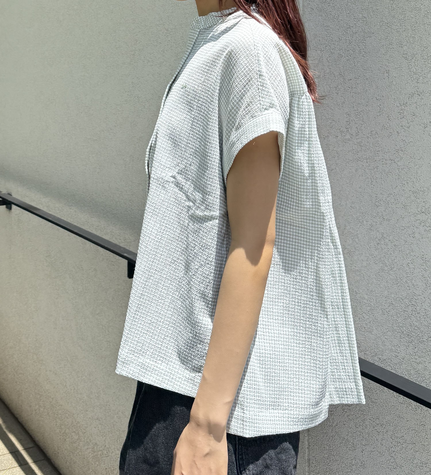 Lee(リー)の【おまとめ割】フレンチスリーブチェックシャツ|トップス/シャツ/ブラウス/レディース|ミント