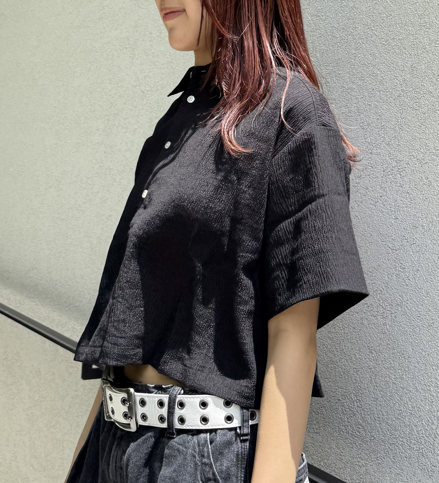 Lee(リー)の【おまとめ割】バックリボンハーフスリーブシャツ|トップス/シャツ/ブラウス/レディース|ブラック