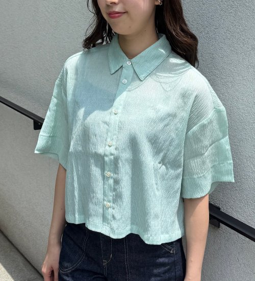 Lee(リー)のバックリボンハーフスリーブシャツ|トップス/シャツ/ブラウス/レディース|ミント