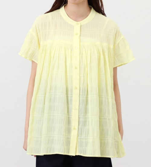Lee(リー)の【ポイントアップ対象】【直営店・WEB別注】ギャザーチュニック|トップス/シャツ/ブラウス/レディース|イエロー