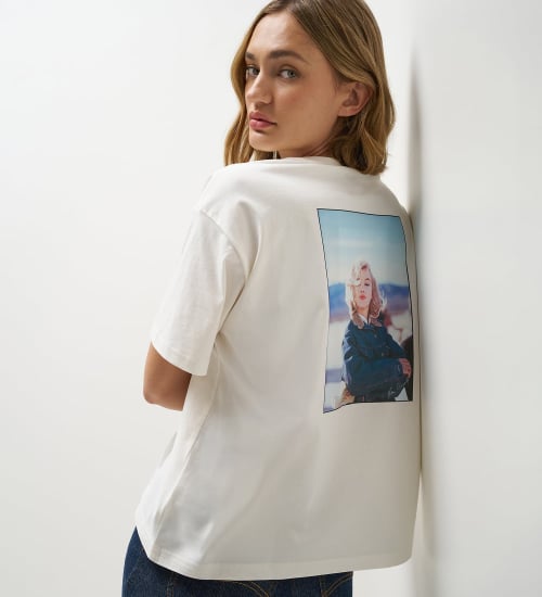 【Global Collaboration】Lee x Marilyn Monroe Girlfriend Tee STAR WHITE