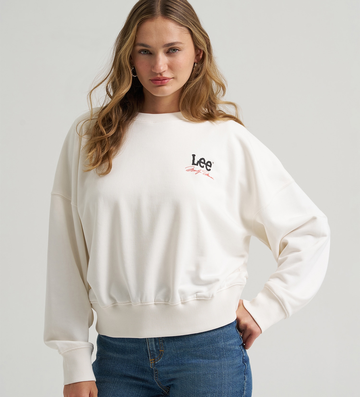Lee(リー)の【Global Collaboration】Lee x Marilyn Monroe Crew Sweatshirts STAR WHITE|トップス/スウェット/レディース|ホワイト