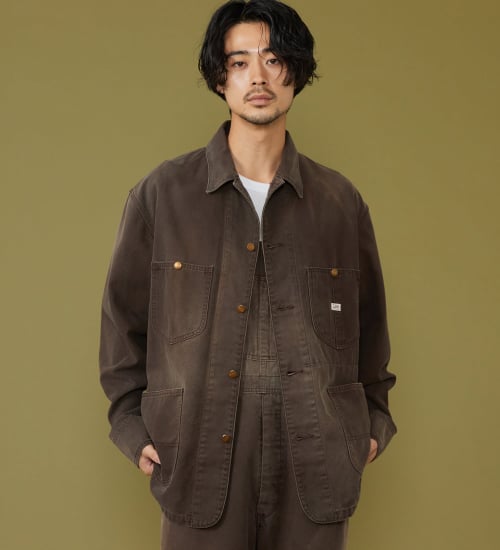 Lee(リー)のDUNGAREES ロコジャケット/カバーオール ダック素材【セットアップ可】|ジャケット/アウター/カバーオール/メンズ|ブラウン