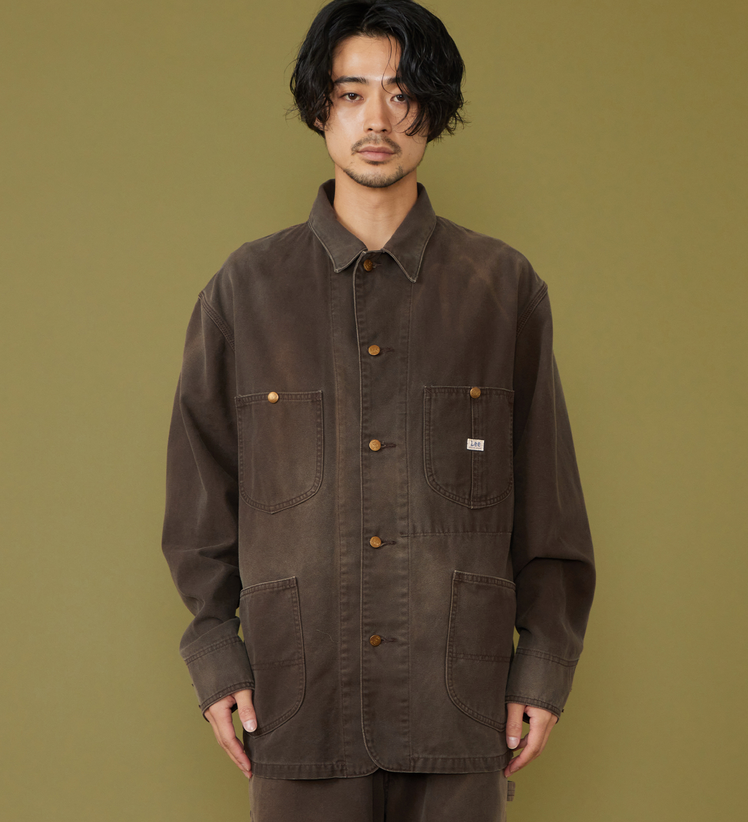 Lee(リー)のDUNGAREES ロコジャケット/カバーオール ダック素材【セットアップ可】|ジャケット/アウター/カバーオール/メンズ|ブラウン