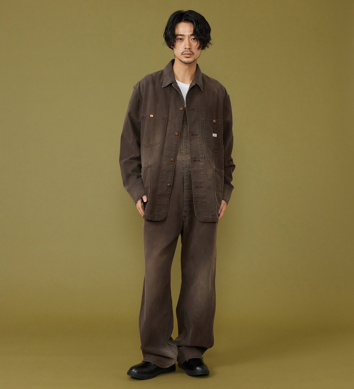 Lee(リー)のDUNGAREES ロコジャケット/カバーオール ダック素材【セットアップ可】|ジャケット/アウター/カバーオール/メンズ|ブラウン