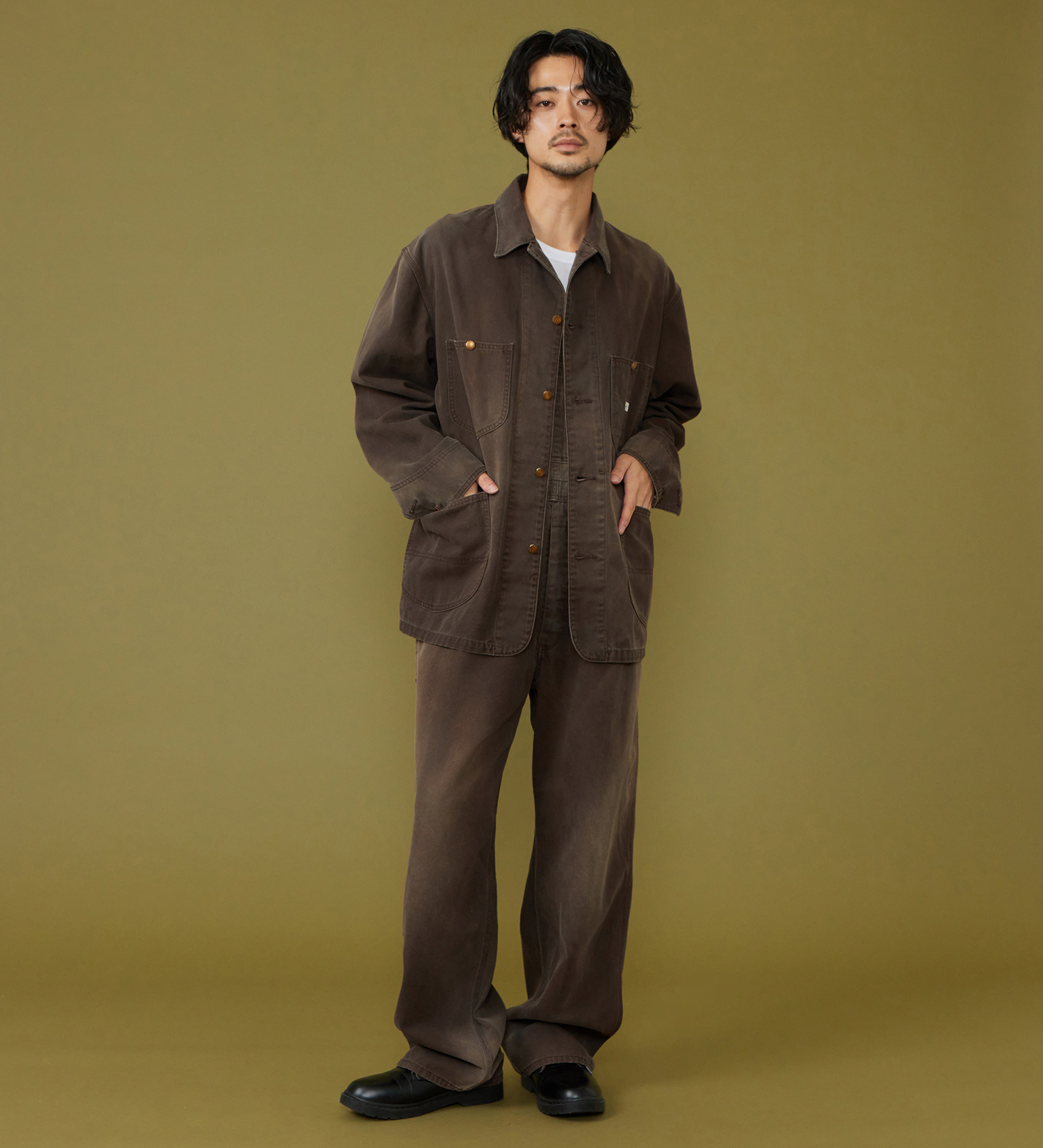 Lee(リー)のDUNGAREES ロコジャケット/カバーオール ダック素材【セットアップ可】|ジャケット/アウター/カバーオール/メンズ|ブラウン