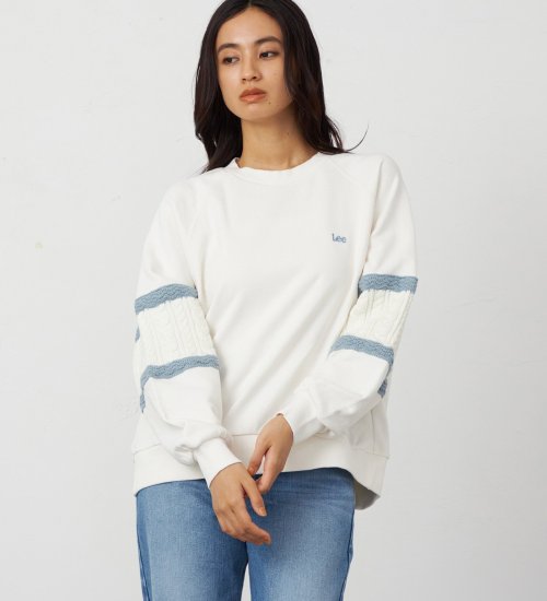 Lee(リー)のビッグフィットスウェット ニットパネル|トップス/スウェット/レディース|サックスブルー