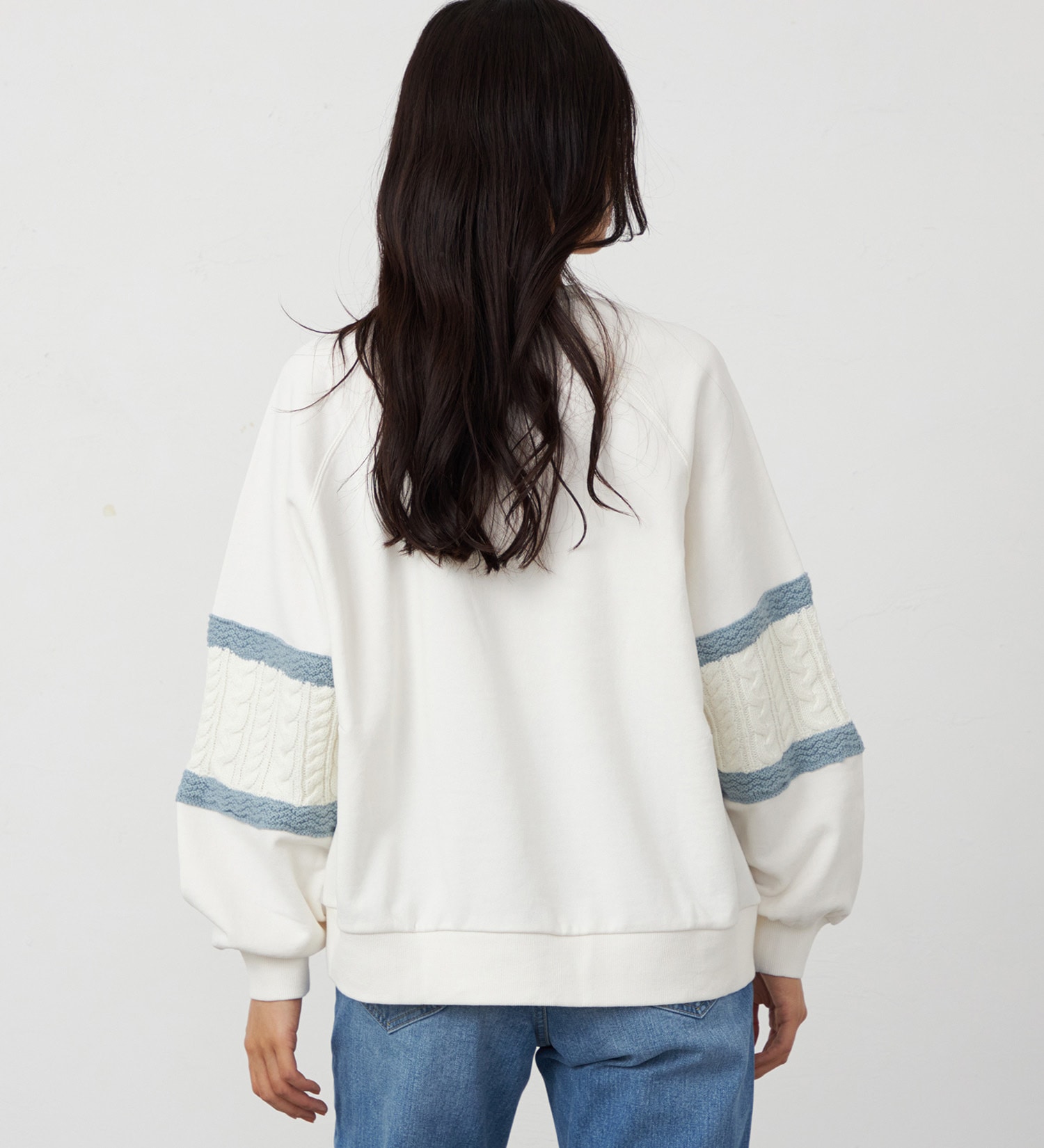 Lee(リー)のビッグフィットスウェット ニットパネル|トップス/スウェット/レディース|サックスブルー