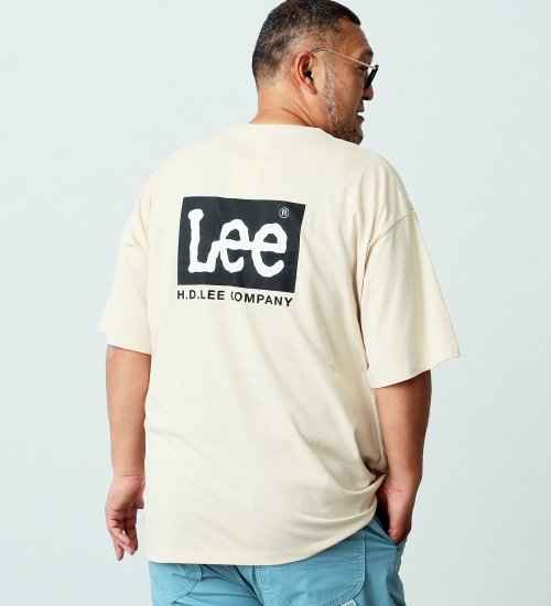 Lee(リー)の【試着対象】【大きいサイズ】バックロゴプリント　ショートスリーブTシャツ|トップス/Tシャツ/カットソー/メンズ|ベージュ