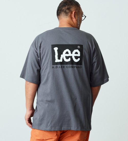 Lee(リー)の【売り尽くしSALE】【大きいサイズ】バックロゴプリント　ショートスリーブTシャツ|トップス/Tシャツ/カットソー/メンズ|チャコール