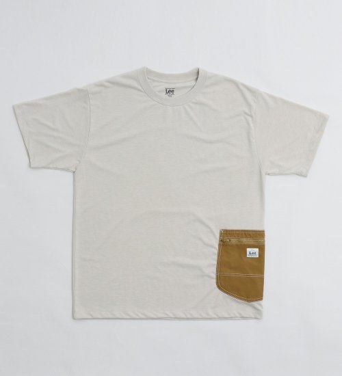 Lee(リー)の【Lee OUTDOORS】コンパクトに収納できるパッカブルポケット付き半袖Ｔシャツ（親子リンク対応）|トップス/Tシャツ/カットソー/メンズ|ベージュ