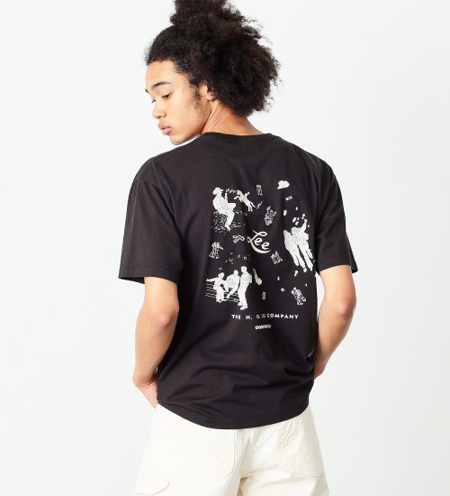 Lee(リー)の【試着対象】COMPILATIONS バックプリント　ショートスリーブTシャツ|トップス/Tシャツ/カットソー/メンズ|ブラック