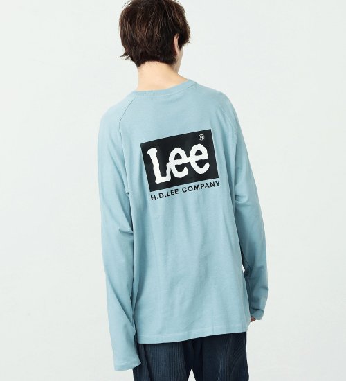 Lee(リー)のボックスロゴバックプリント長袖Ｔシャツ【親子リンクコーデ対応】|トップス/Tシャツ/カットソー/メンズ|ライトブルーグレー