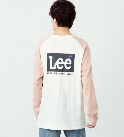 Lee(リー)のボックスロゴバックプリント長袖Ｔシャツ【親子リンクコーデ対応】|トップス/Tシャツ/カットソー/メンズ|ピンク