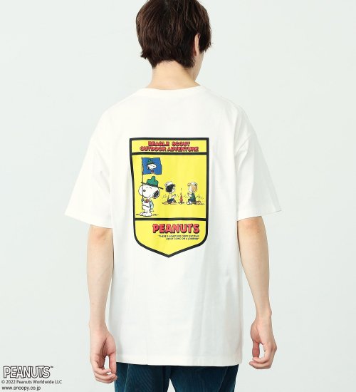 Lee(リー)のLee x PEANUTSコラボ ビーグルスカウト バックプリントTシャツ（親子リンク対応）|トップス/Tシャツ/カットソー/メンズ|ホワイト