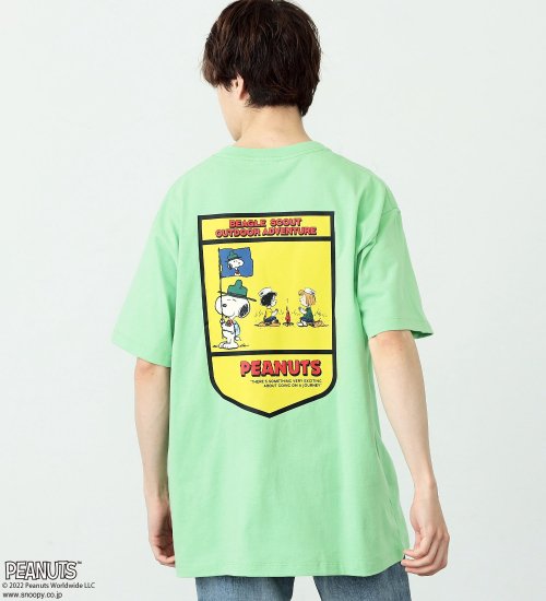 Lee(リー)の【BLACKFRIDAY】Lee x PEANUTSコラボ ビーグルスカウト バックプリントTシャツ（親子リンク対応）|トップス/Tシャツ/カットソー/メンズ|グリーン