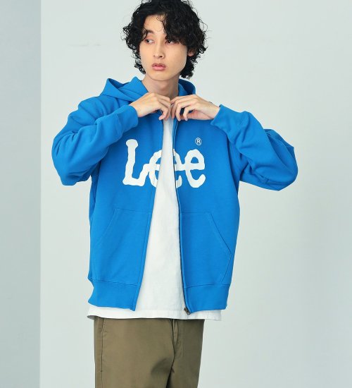 Lee(リー)のジップアップロゴフーディー|トップス/パーカー/メンズ|ブルー