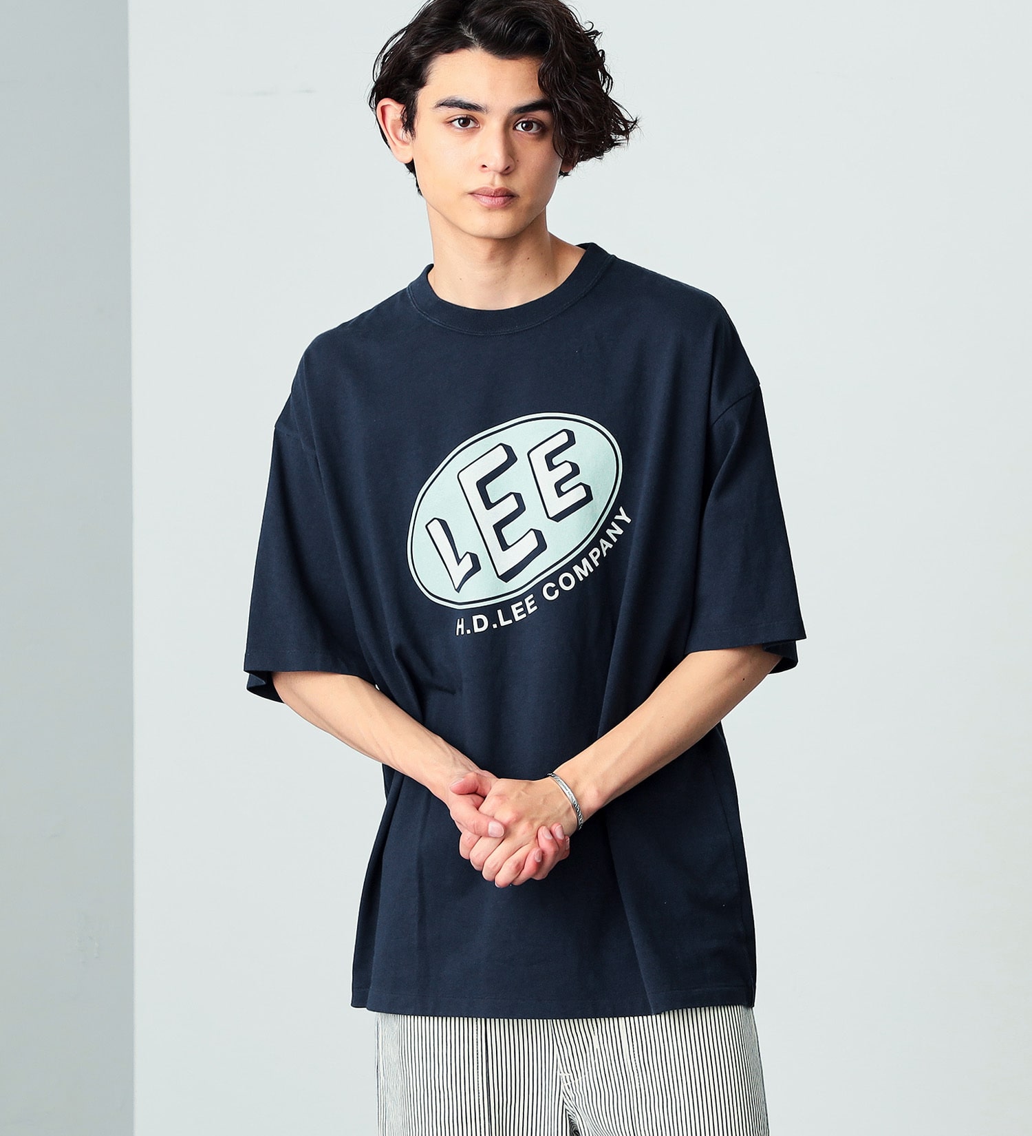 Lee(リー)の【おまとめ割】【SALE】オーバルロゴ半袖Tシャツ|トップス/Tシャツ/カットソー/メンズ|ネイビー