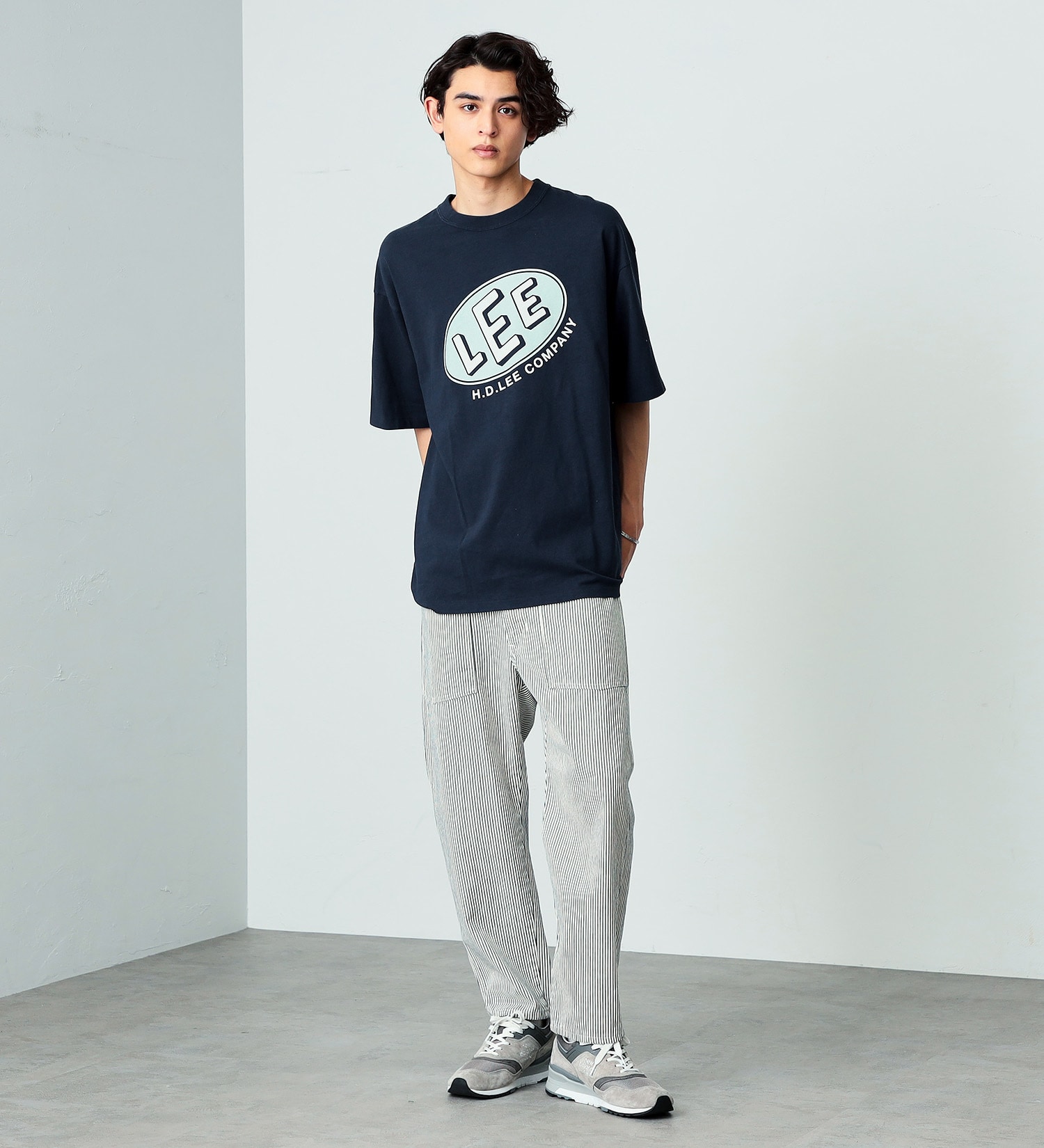 Lee(リー)の【おまとめ割】【SALE】オーバルロゴ半袖Tシャツ|トップス/Tシャツ/カットソー/メンズ|ネイビー
