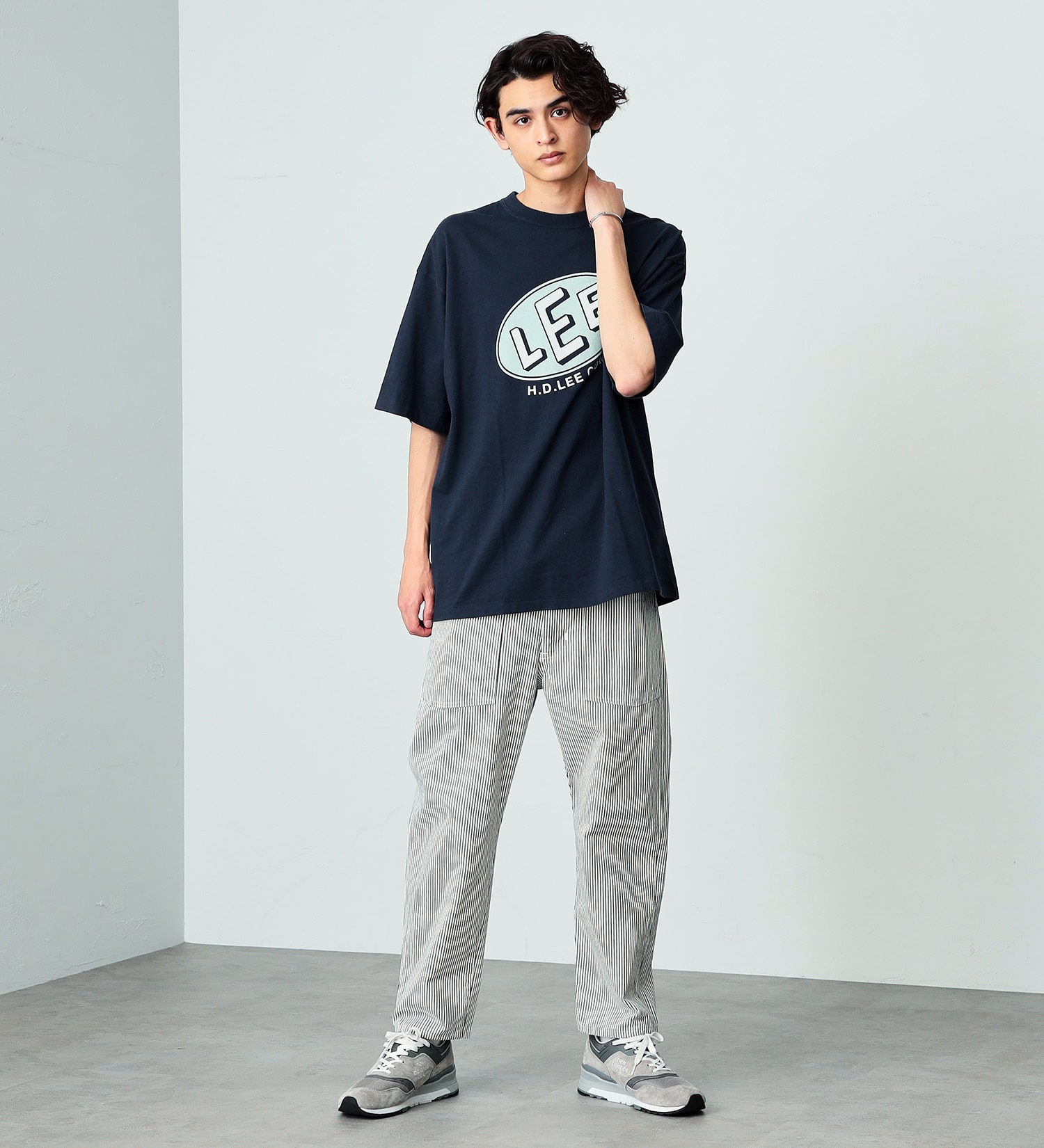Lee(リー)の【おまとめ割】【SALE】オーバルロゴ半袖Tシャツ|トップス/Tシャツ/カットソー/メンズ|ネイビー