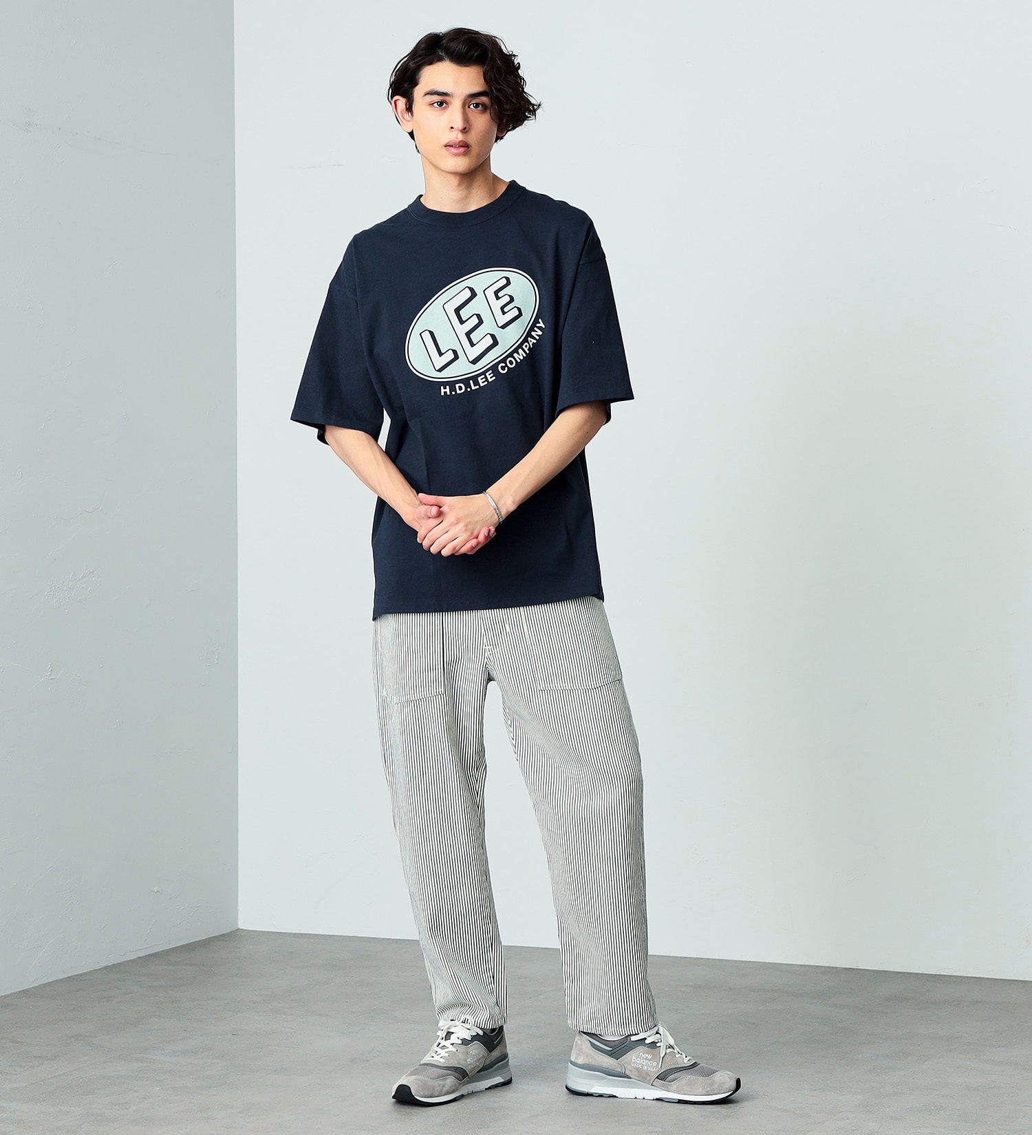 Lee(リー)の【おまとめ割】【SALE】オーバルロゴ半袖Tシャツ|トップス/Tシャツ/カットソー/メンズ|ネイビー