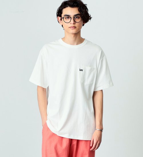 Lee(リー)のポケットミニ刺繍 半袖Tシャツ|トップス/Tシャツ/カットソー/メンズ|ホワイト
