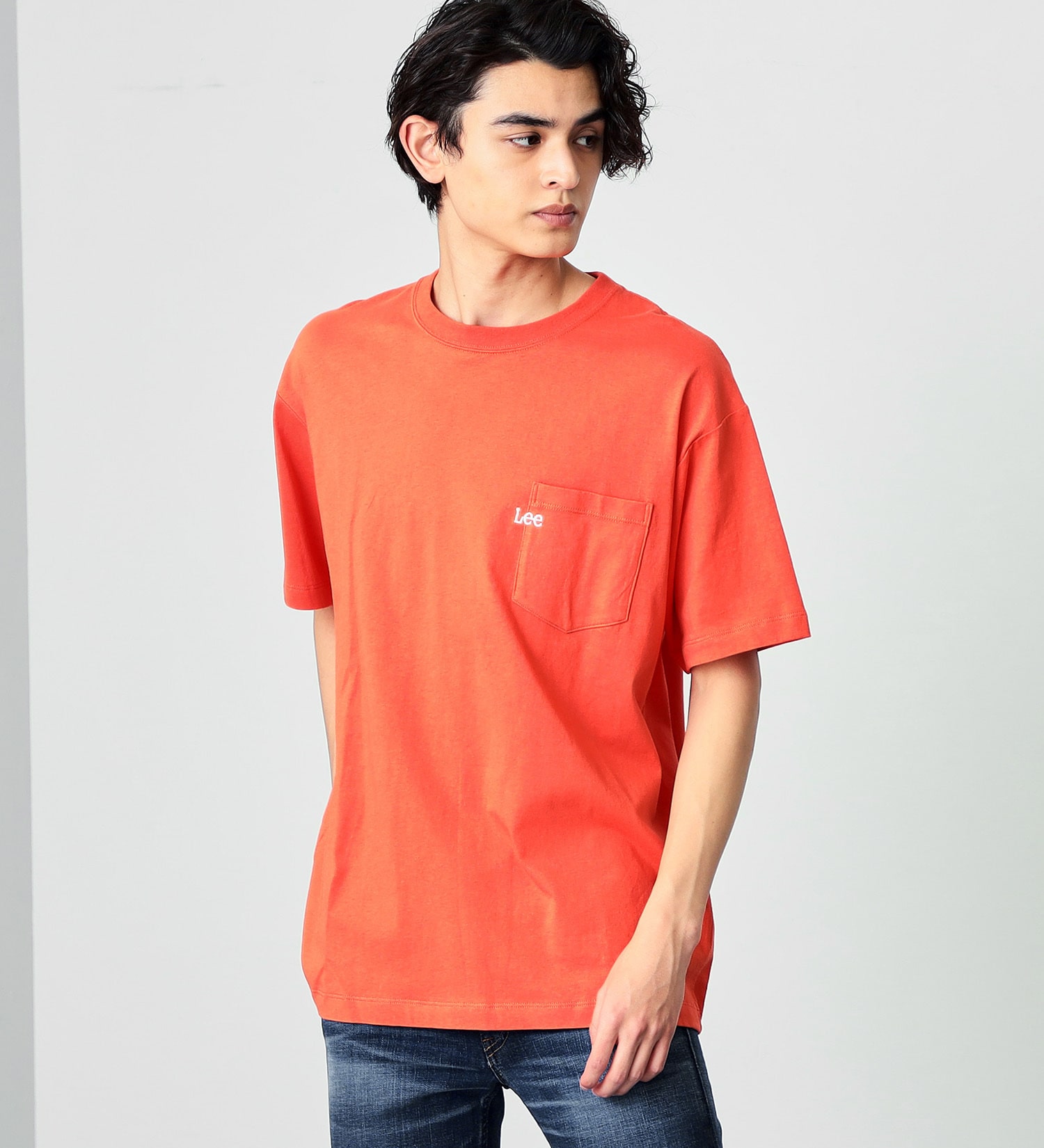 Lee(リー)の【SUMMER SALE】ポケットミニ刺繍 半袖Tシャツ|トップス/Tシャツ/カットソー/メンズ|オレンジ