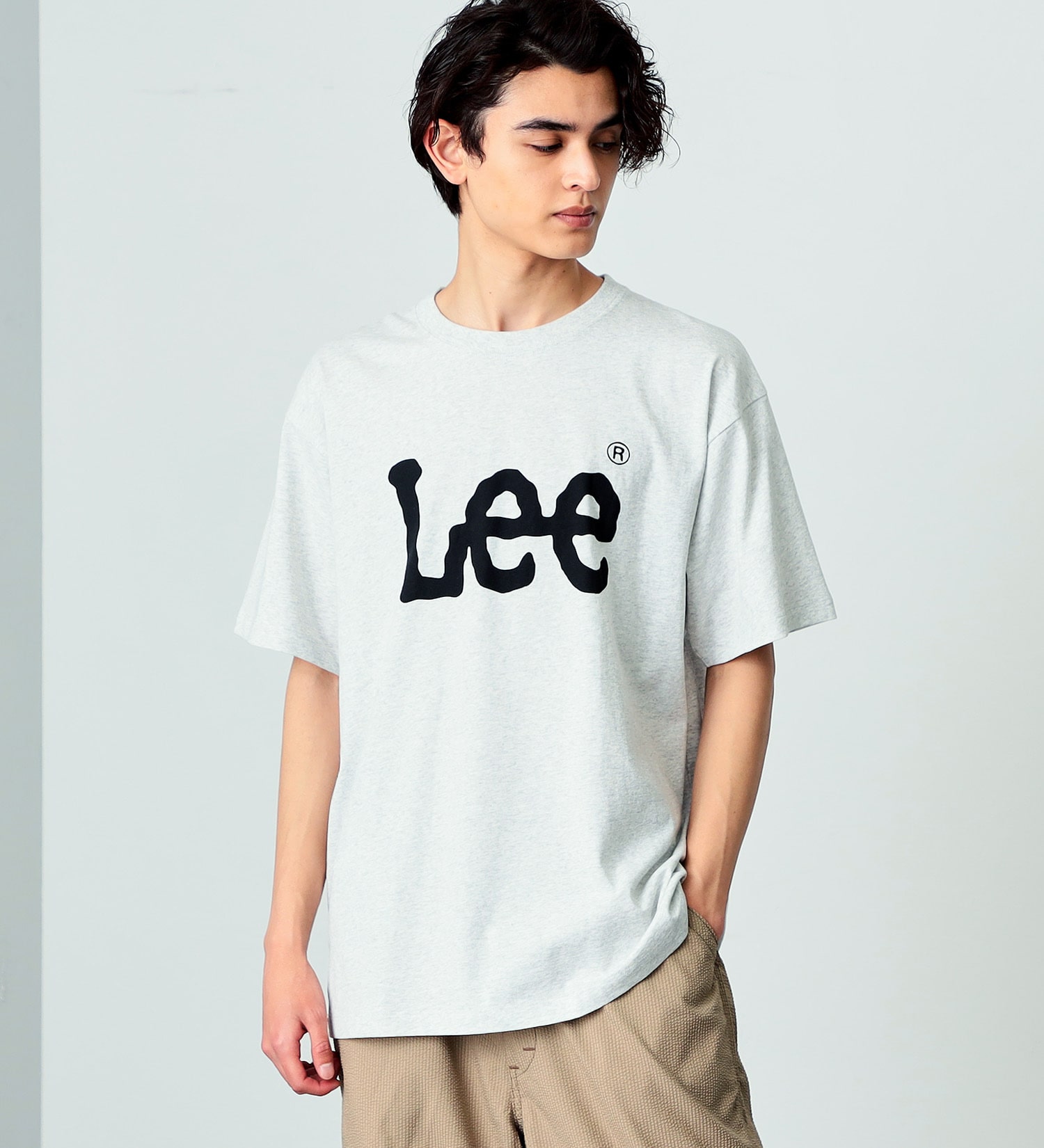 【FINAL SALE】【大きいサイズ】Leeロゴ半袖Tシャツ