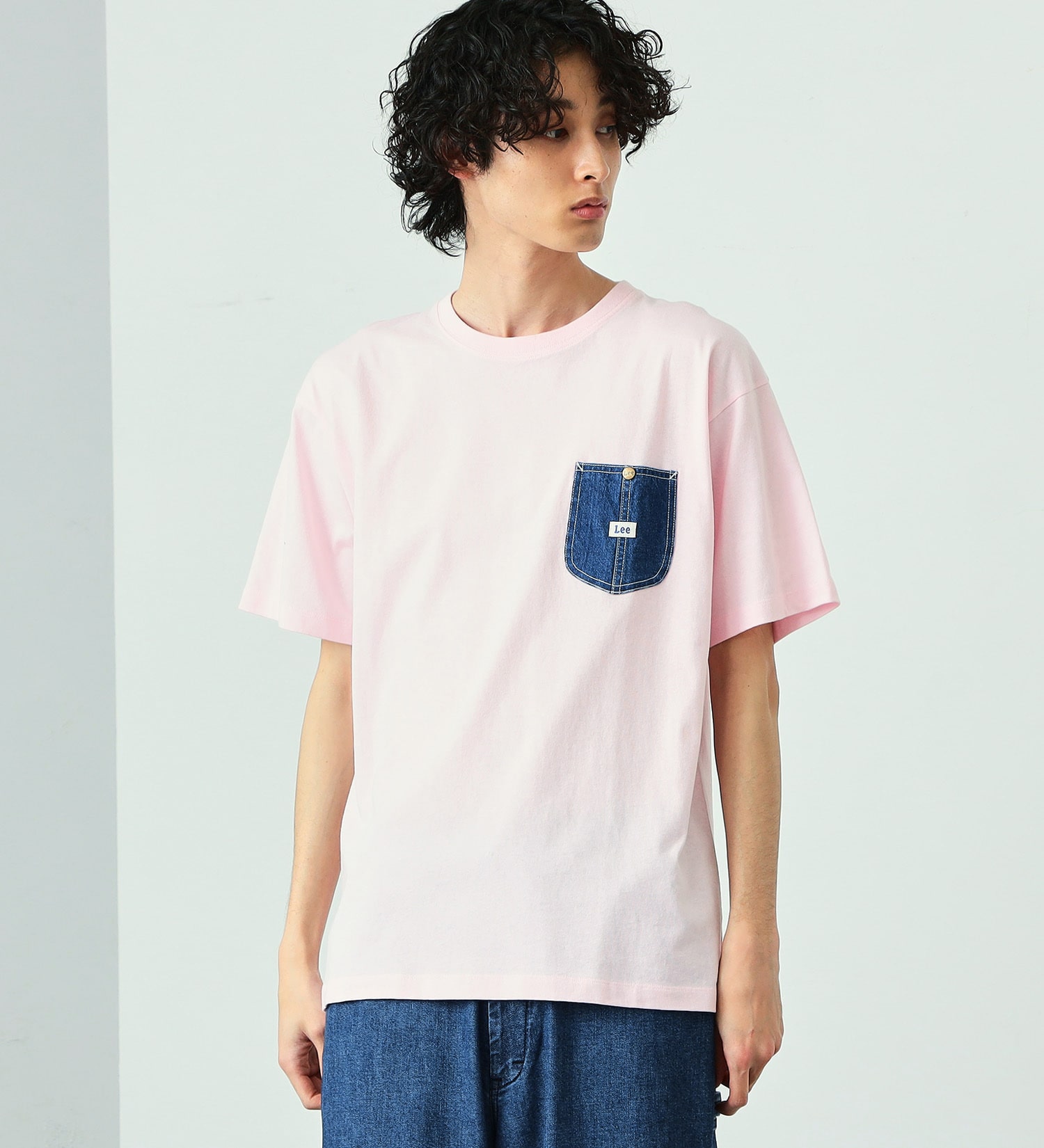 Lee(リー)の【ガレージセール】デニムポケット半袖Tシャツ|トップス/Tシャツ/カットソー/メンズ|ピンク