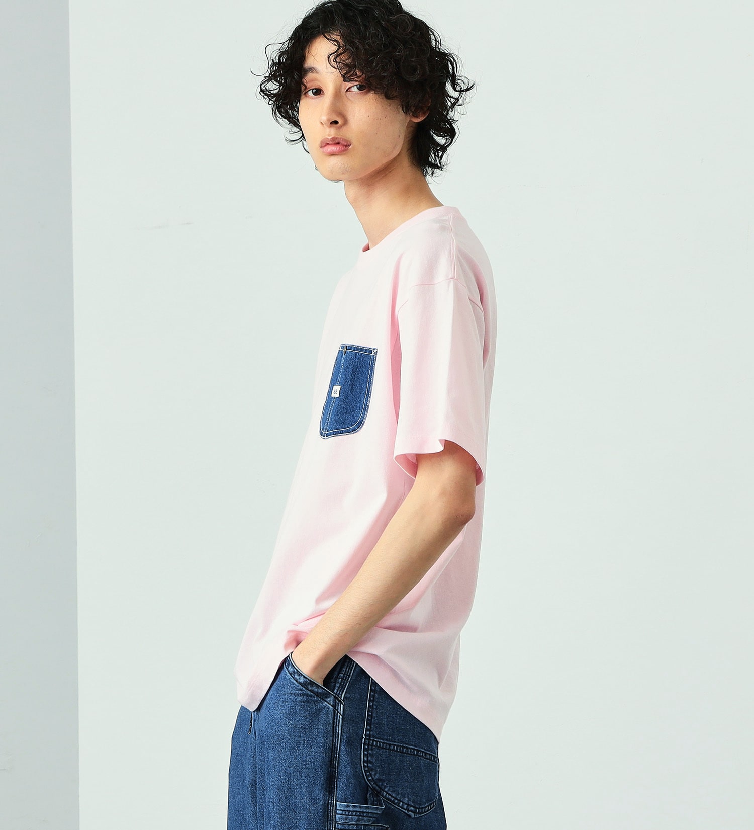 Lee(リー)の【ガレージセール】デニムポケット半袖Tシャツ|トップス/Tシャツ/カットソー/メンズ|ピンク