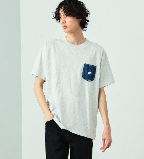 Lee(リー)の【大きいサイズ】デニムポケット 半袖Tシャツ|トップス/Tシャツ/カットソー/メンズ|グレー