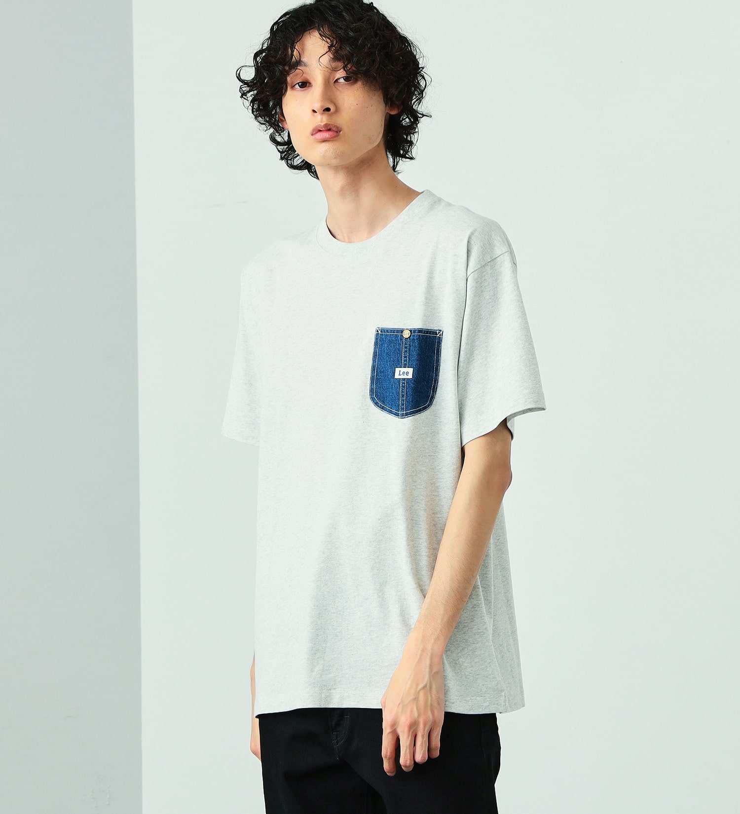 【FINAL SALE】【大きいサイズ】デニムポケット 半袖Tシャツ