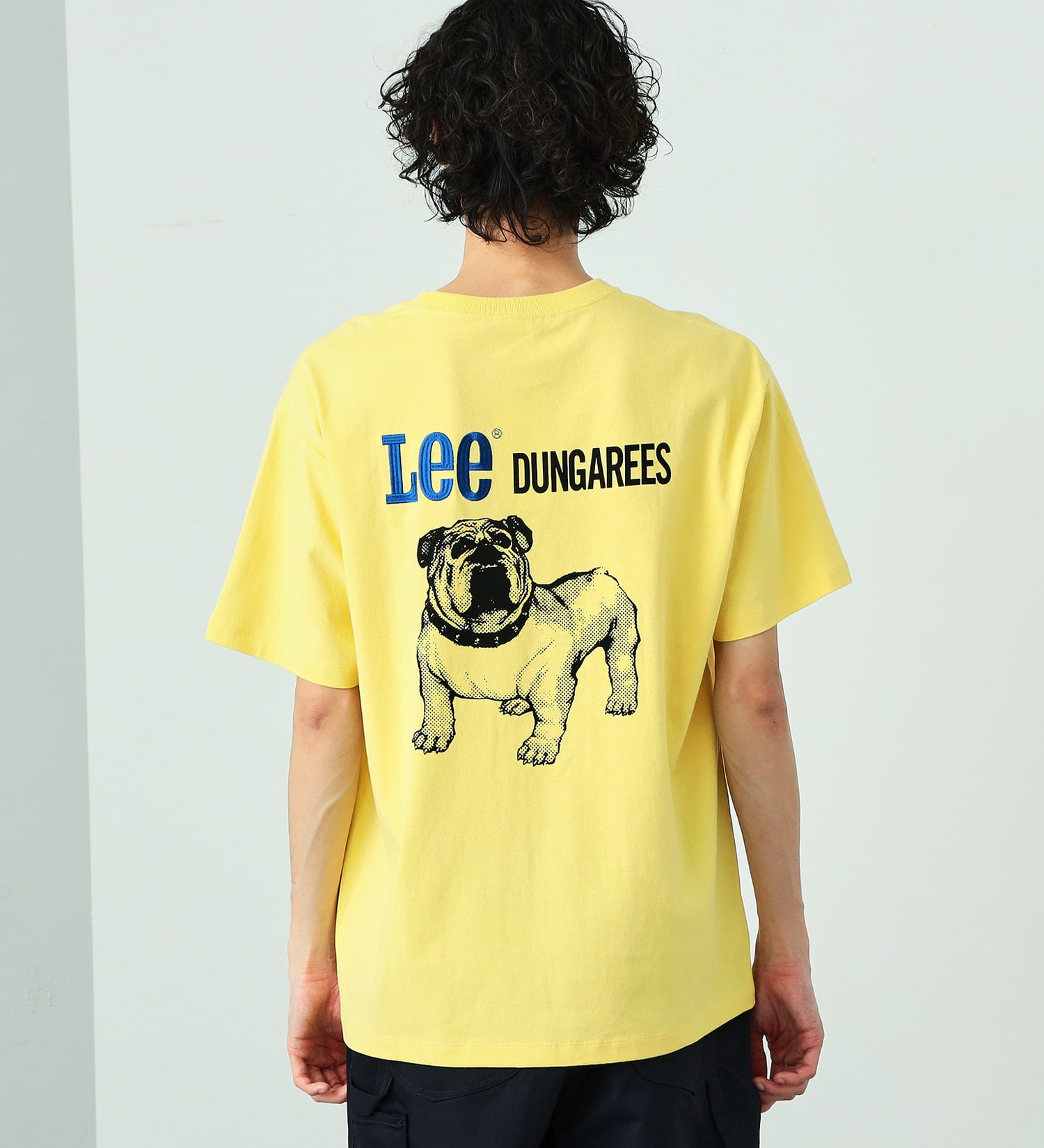Lee(リー)のブルドッグプリント 半袖Tシャツ|トップス/Tシャツ/カットソー/メンズ|イエロー