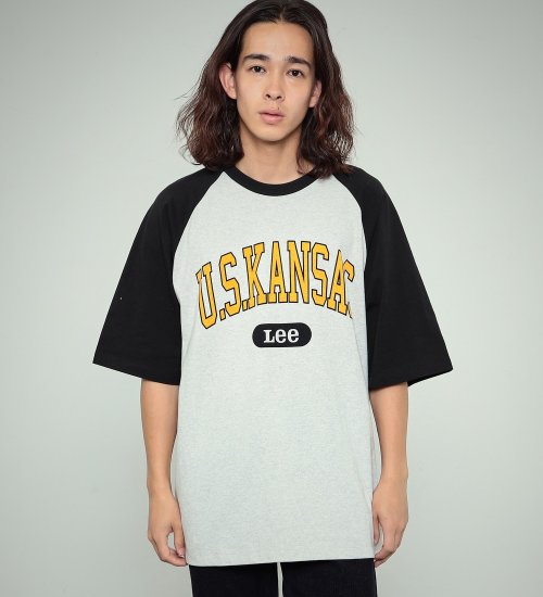 Lee(リー)の【最終処分SALE】ラグラン ロゴ半袖Teeシャツ|トップス/Tシャツ/カットソー/メンズ|ブラック