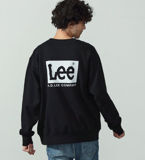 Lee(リー)の【ユニセックス】【親子】Lee バックプリント ロゴスエット|トップス/スウェット/メンズ|ブラック