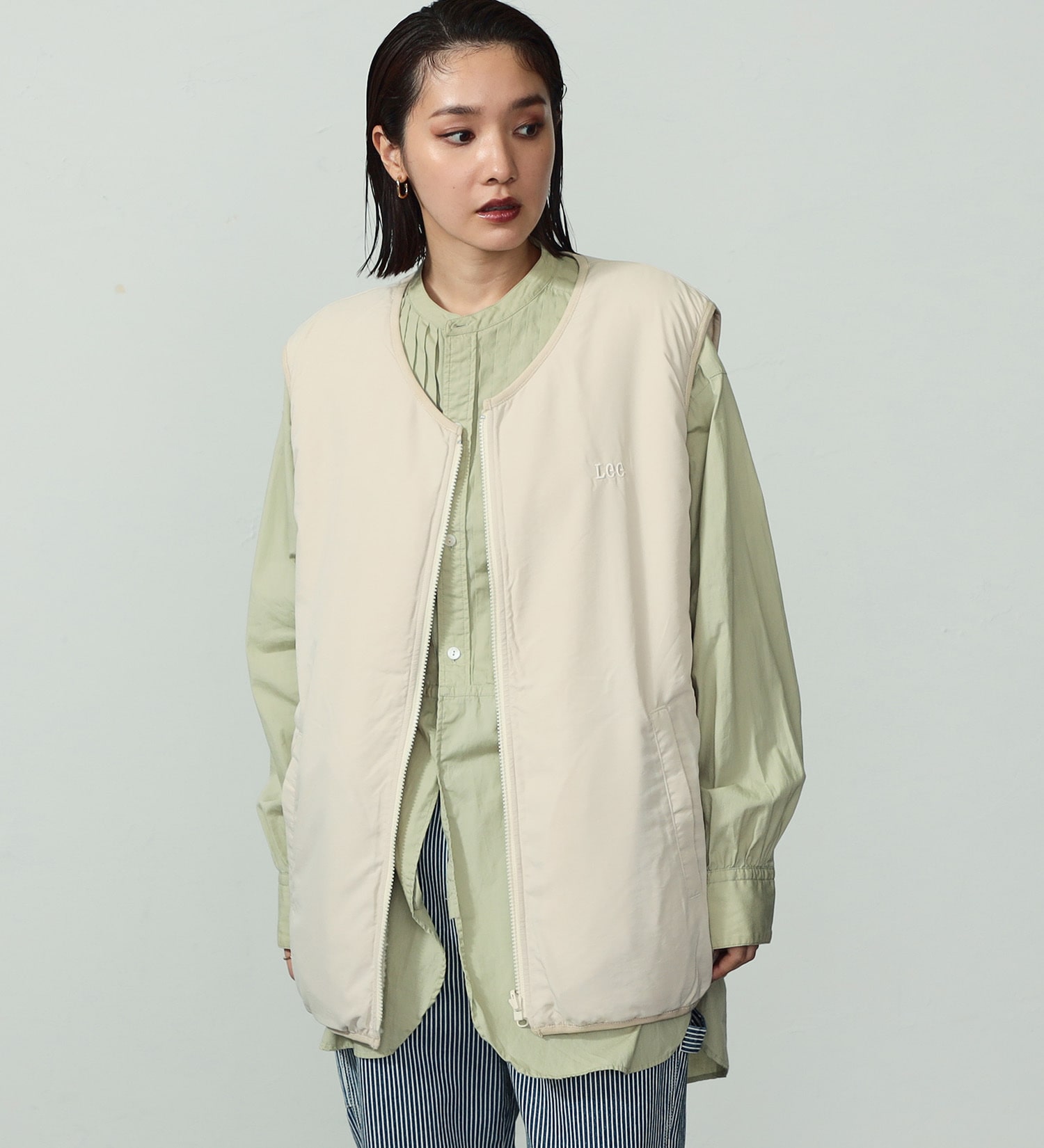 Lee(リー)の【OUTER FAIR 10％OFF】【SALE】【ユニセックス】【親子】Lee ボアベスト リバーシブル|トップス/その他トップス/メンズ|アイボリー