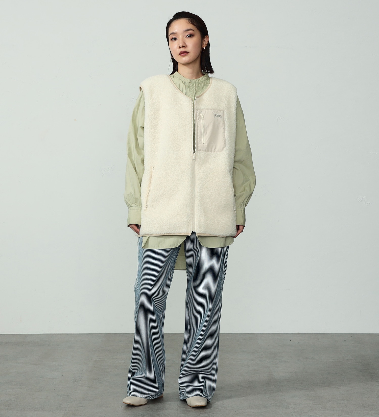 Lee(リー)の【OUTER FAIR 10％OFF】【SALE】【ユニセックス】【親子】Lee ボアベスト リバーシブル|トップス/その他トップス/メンズ|アイボリー