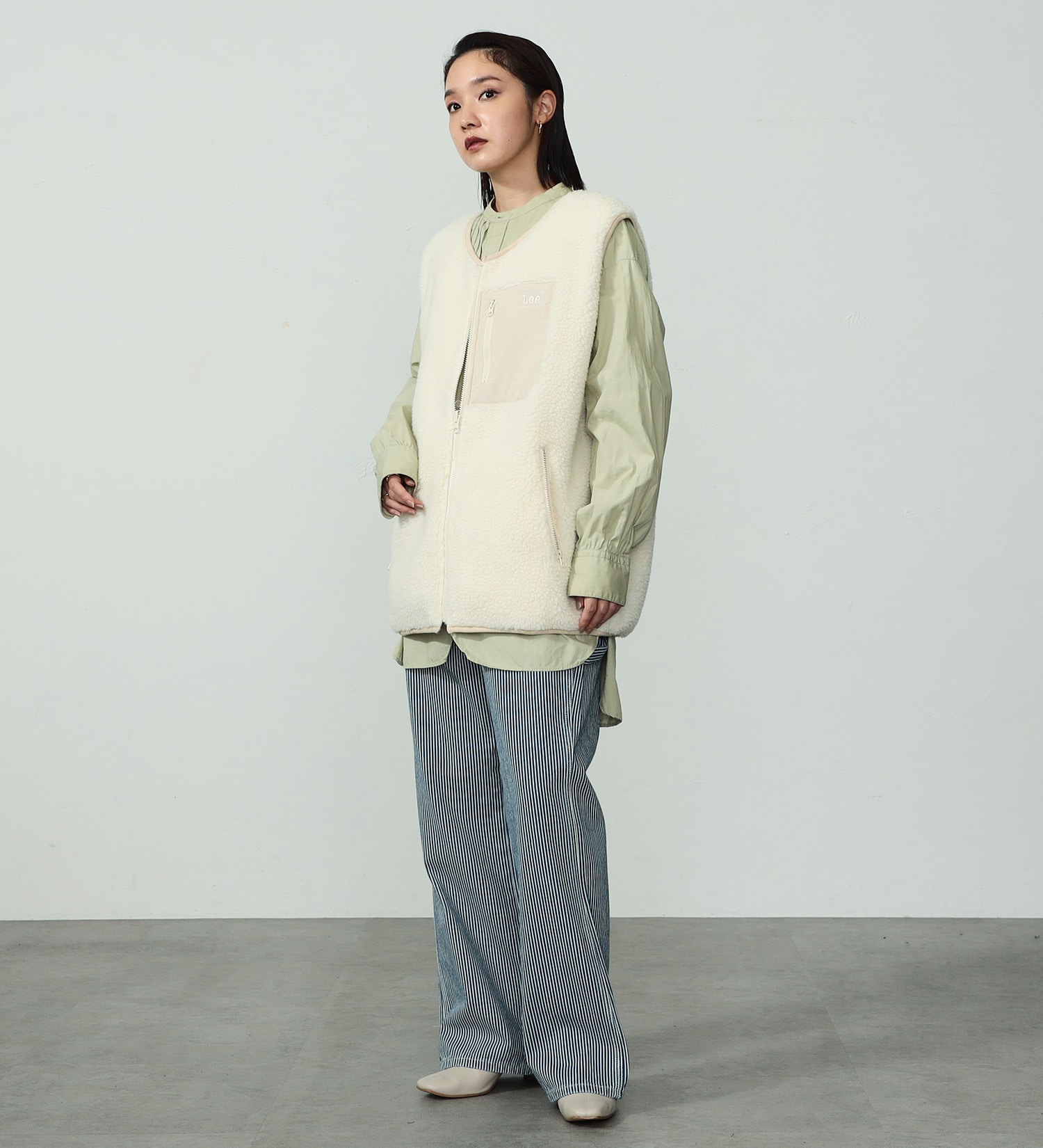 Lee(リー)の【OUTER FAIR 10％OFF】【SALE】【ユニセックス】【親子】Lee ボアベスト リバーシブル|トップス/その他トップス/メンズ|アイボリー