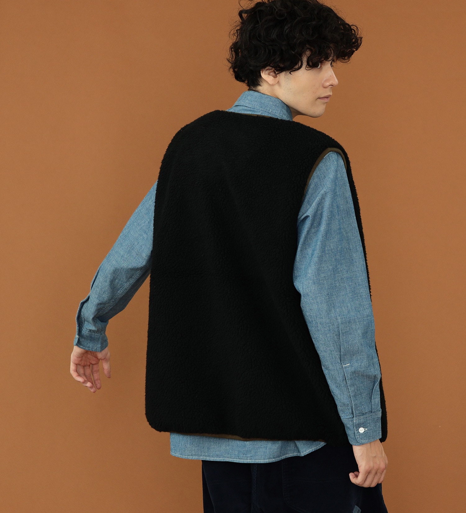 Lee(リー)の【OUTER FAIR 10％OFF】【SALE】【ユニセックス】【親子】Lee ボアベスト リバーシブル|トップス/その他トップス/メンズ|ブラック