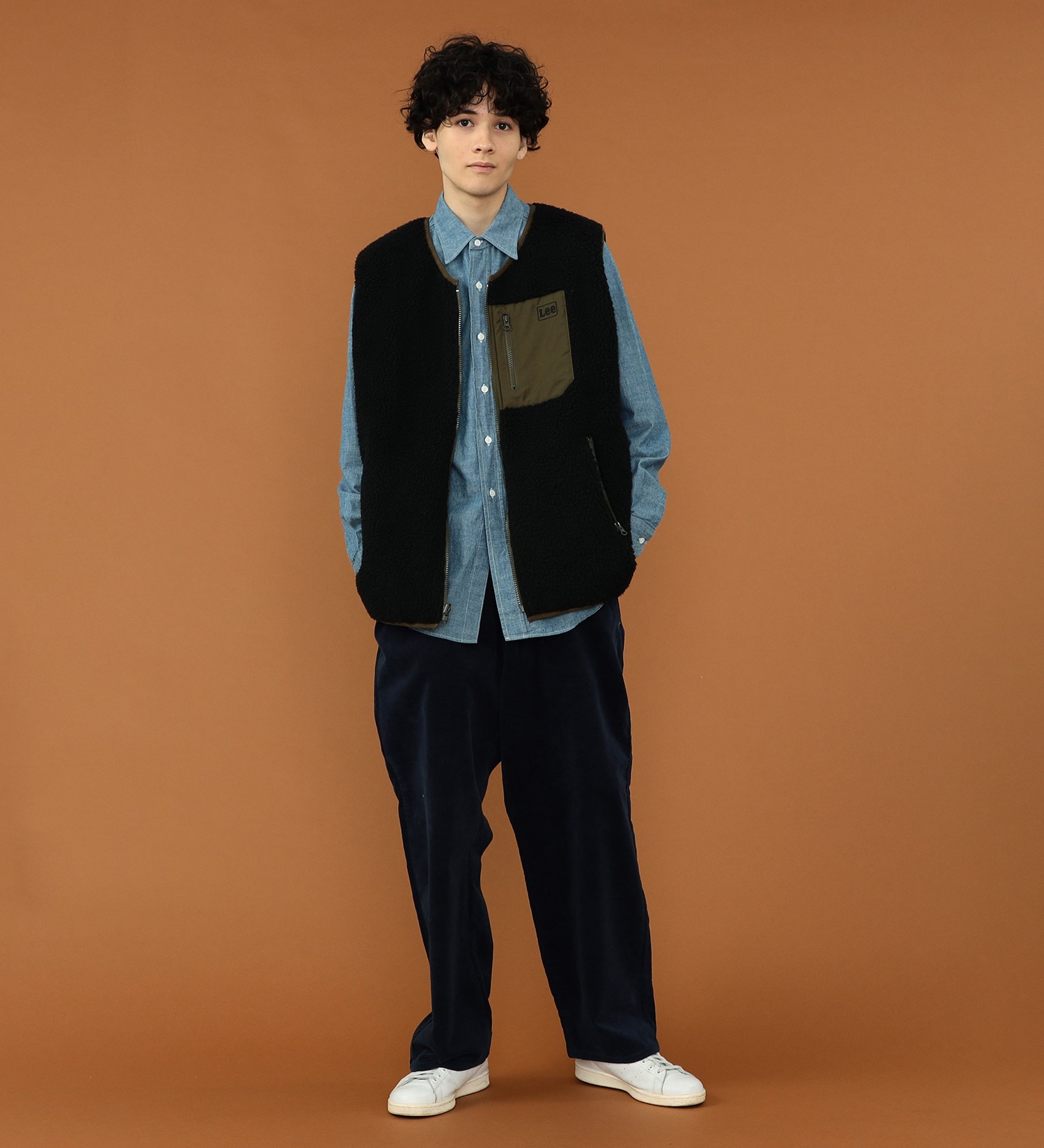 Lee(リー)の【OUTER FAIR 10％OFF】【SALE】【ユニセックス】【親子】Lee ボアベスト リバーシブル|トップス/その他トップス/メンズ|ブラック