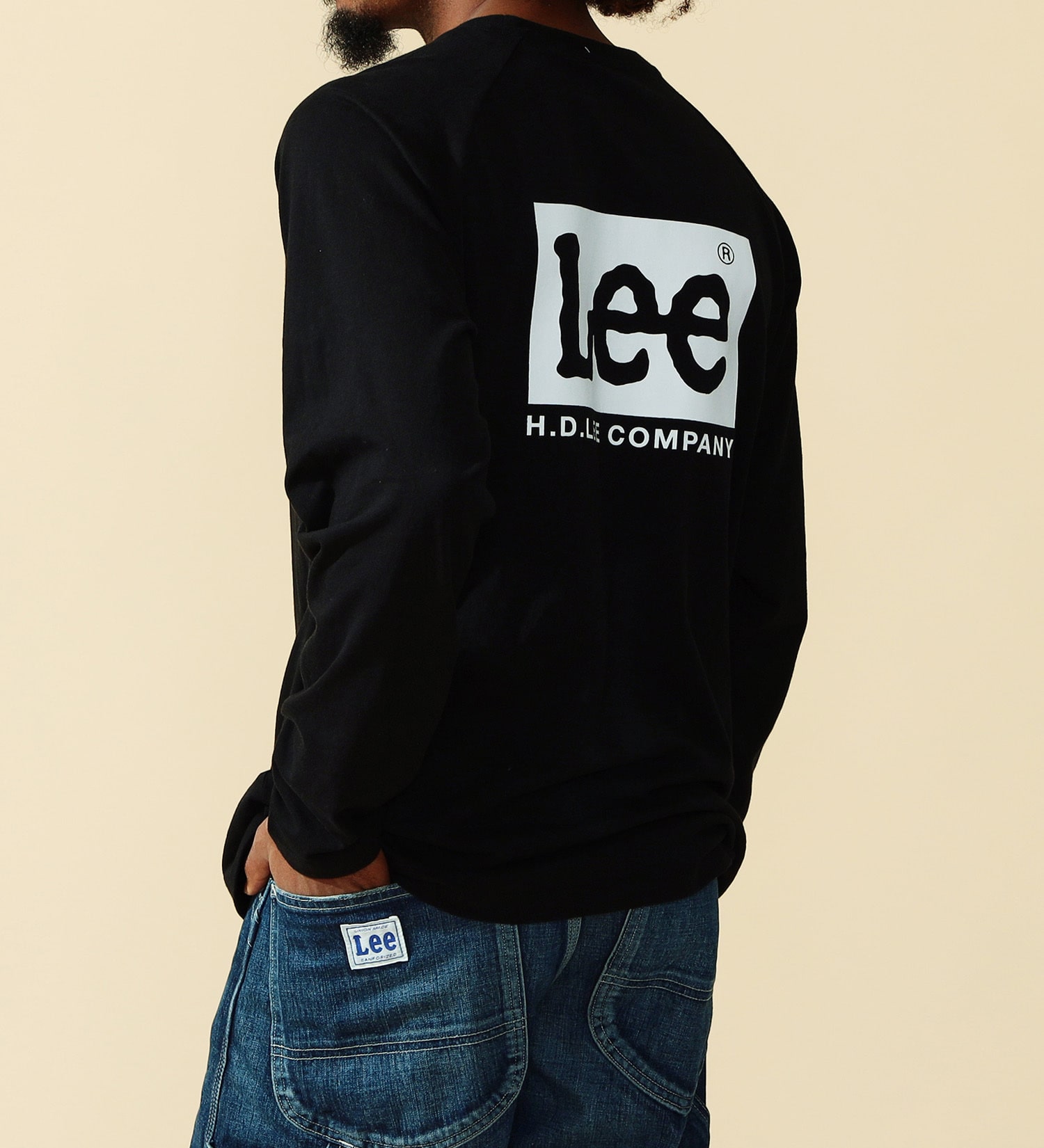 Lee(リー)の【SALE】Lee バックプリント ラグラン ロングスリーブTee|トップス/Tシャツ/カットソー/メンズ|ブラック
