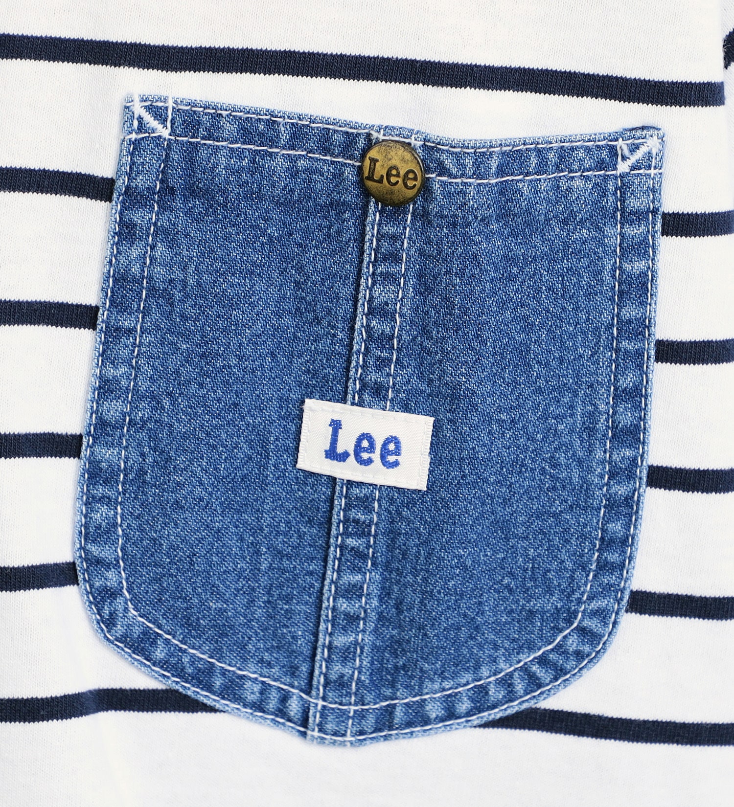 Lee(リー)の【GW SALE】デニムポケット ショートスリーブTee|トップス/Tシャツ/カットソー/メンズ|ホワイトxネイビー